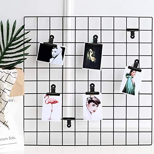 20 Pack Bulldog Clips 2 Inches Large Hinge Paper Clips Metal Hinge Clips for Crafts, Food Bags, Drawings, Photos at Home Kitchen & Office Usage, Black, 51mm