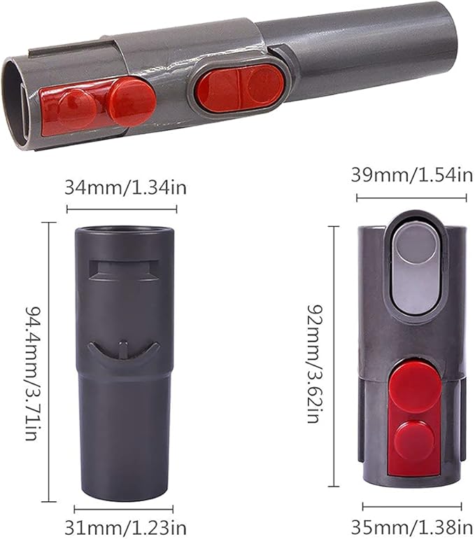 Flexible Extension Crevice Tool Compatible with Dyson V11 V10 V8 V7 Vacuum Cleaner with Quick Release Attachment Universal Tool Adapter Converter