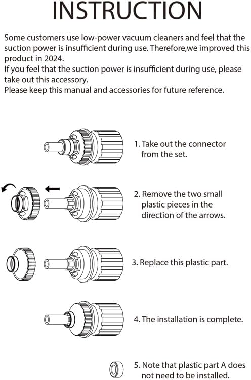 EZ SPARES 7PCS Micro Vacuum Attachment,7 Piece Universal Vacuum Cleaner Attachment, Mini Micro Kit Keyboard Crevice Cleaning Tool Brush Kit