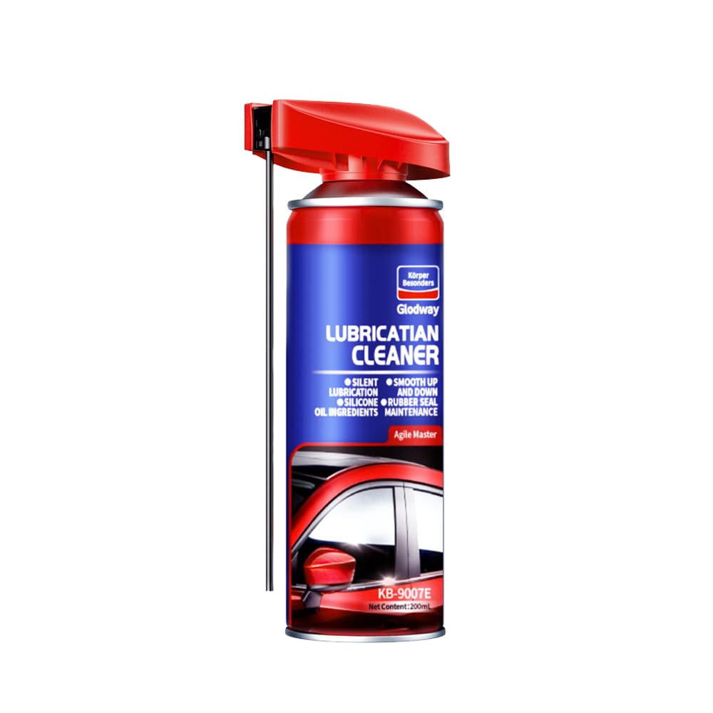 Glodway Automotive Window Door Seal,Silicone Seal Lubricants,Track Lube for Electric Windows,Noise Reduction with Smart Straw Sprays 2 Ways,10 OZ (Pack of 1)