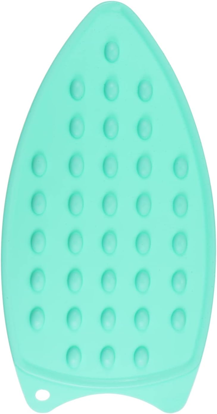 HARFINGTON Silicone Iron Rest Pad, Multipurpose Iron Hot Resistant Mat Iron Rest Plate for Ironing Board Hot Heat Resistant Steam Compact Mat, Turquoise