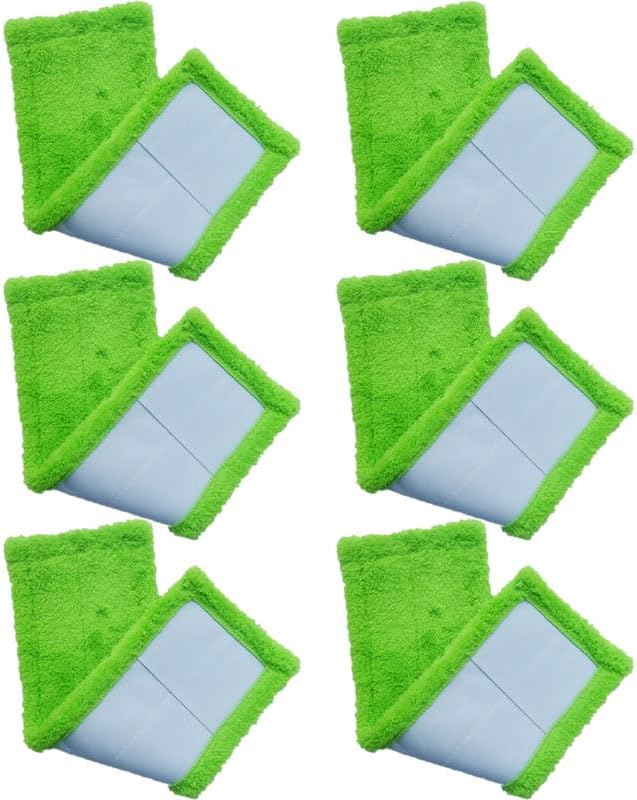 6 Pack Replacement Microfiber Hardwood Floor Mop Refill Compatible with 3M Scotch-Brite M-005 Floor Mop Wet/Dry Use