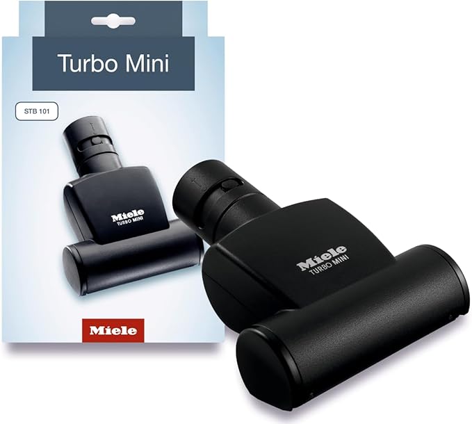 Miele Turbo Mini Turbo Brush STB 101, Attachable Handheld Tool for Pet Hair, Compatible with All Miele Vacuum Cleaners, Black