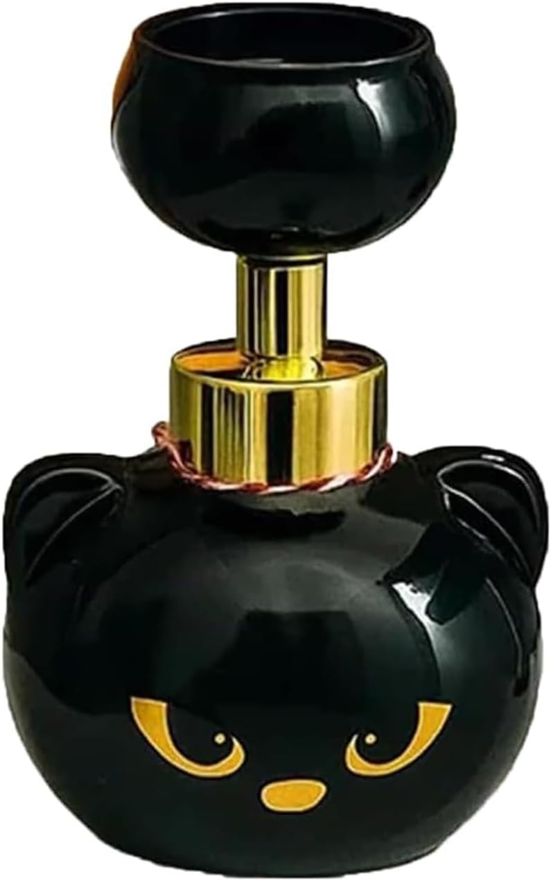 Cute Cat Paw Foam Soap Dispenser, Foaming Hand Dispensers - Pawprint Creates Shaped Bubbles, Black Pump Bottle for Soap, Refillable Empty Foam Liquid Container for Bathroom Kitchen (1)