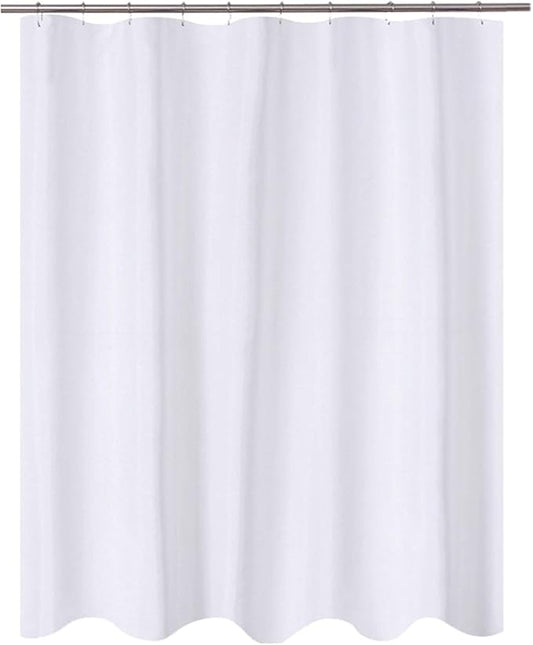 N&Y HOME RV Shower Curtain or Liner Fabric 60 x 64 inches, Perfect for Camping Travel Trailer, White Bathroom Curtains with Grommets, 60x64