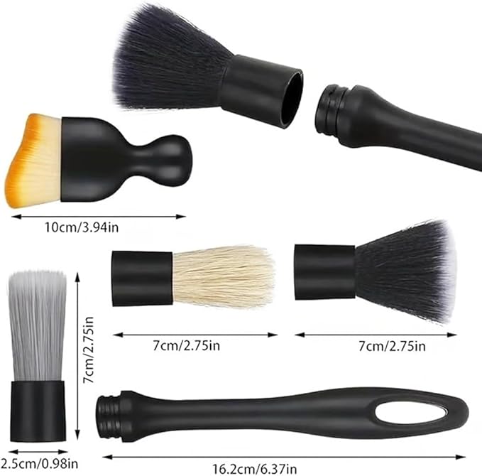 8PCS Car Detailing Brush Set，Soft Car Cleaning Brush，for Cleaning interiors Car Betailing Kit，Ventilation Opening、Console、Seat Seam