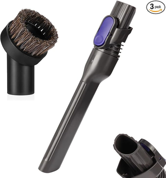 IX141 Pet Cordless Stick Vacuum Replacement Parts Compatible With Shark Pet Cordless Stick IZ162H IZ163H IZ362H IZ562H IZ140 IZ142 UZ145 Crevice Tool Horse Hair Brush Attachment for D-Shaped Vacuum