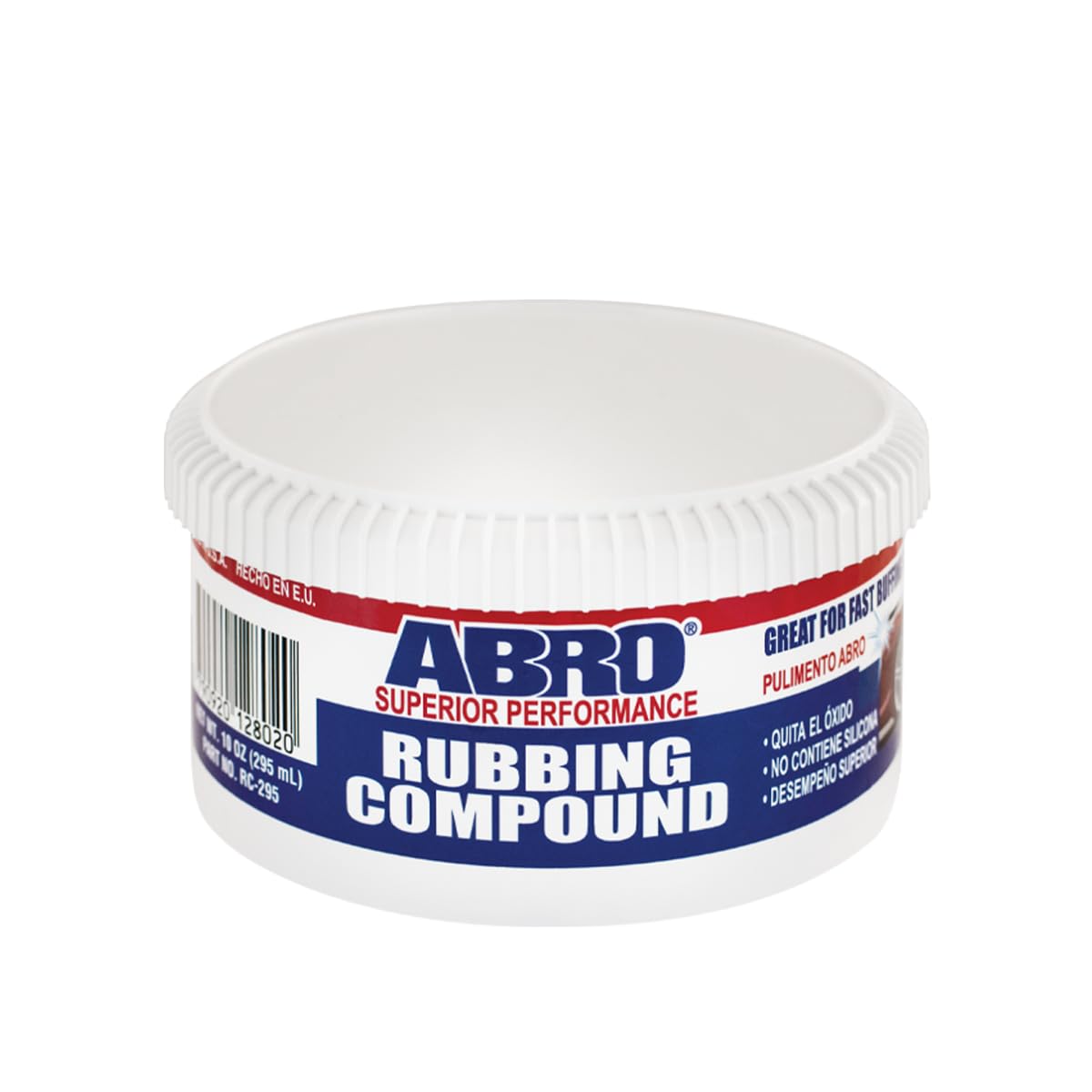 ABRO Superior Performance Automotive Rubbing Compound for Oxidized Finishes, Buff, Shine, Smooth, & Clean, Scratch Remover for Vehicles, Boats, & Bikes - 10 oz.