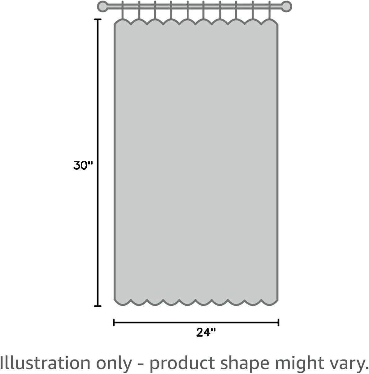 Pickluc Cafe Curtain (Half Window Curtain) 24 Inches Length, Rod Pocket Kitchen Curtain, Short Blackout Curtain for Small Window, 30" Wide and 24" Long, 2 Panels, Chocolate Brown