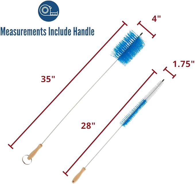 Universal Appliance Brush Set PM14X10056 – Flexible 2-Piece Brush Set for Refrigerators, Dryers, HVAC & Hard-to-Reach Areas