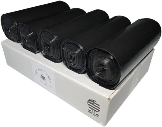 45 Gallon Garbage Trash Bag 40X46" 1.5 Mil Black 100 Count Can Liner Bulk 40 Gallon 41 Gallon 42 Gallon 43 Gallon 44 Gallon Made in USA