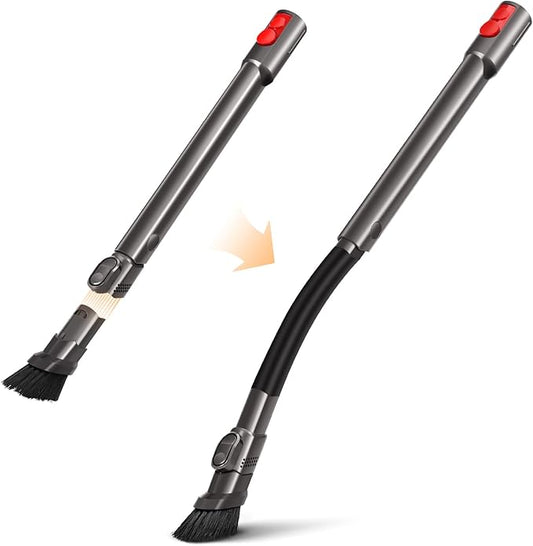 Flexible Crevice Tool Vacuum Attachments Compatible with Dyson V7 V8 V10 V11 V12 V15 Gen5 G5 Vacuum Cleaner 971433-01, Extendable Quick Release Slim Nozzle Brush for Hard-to-Reach Gaps