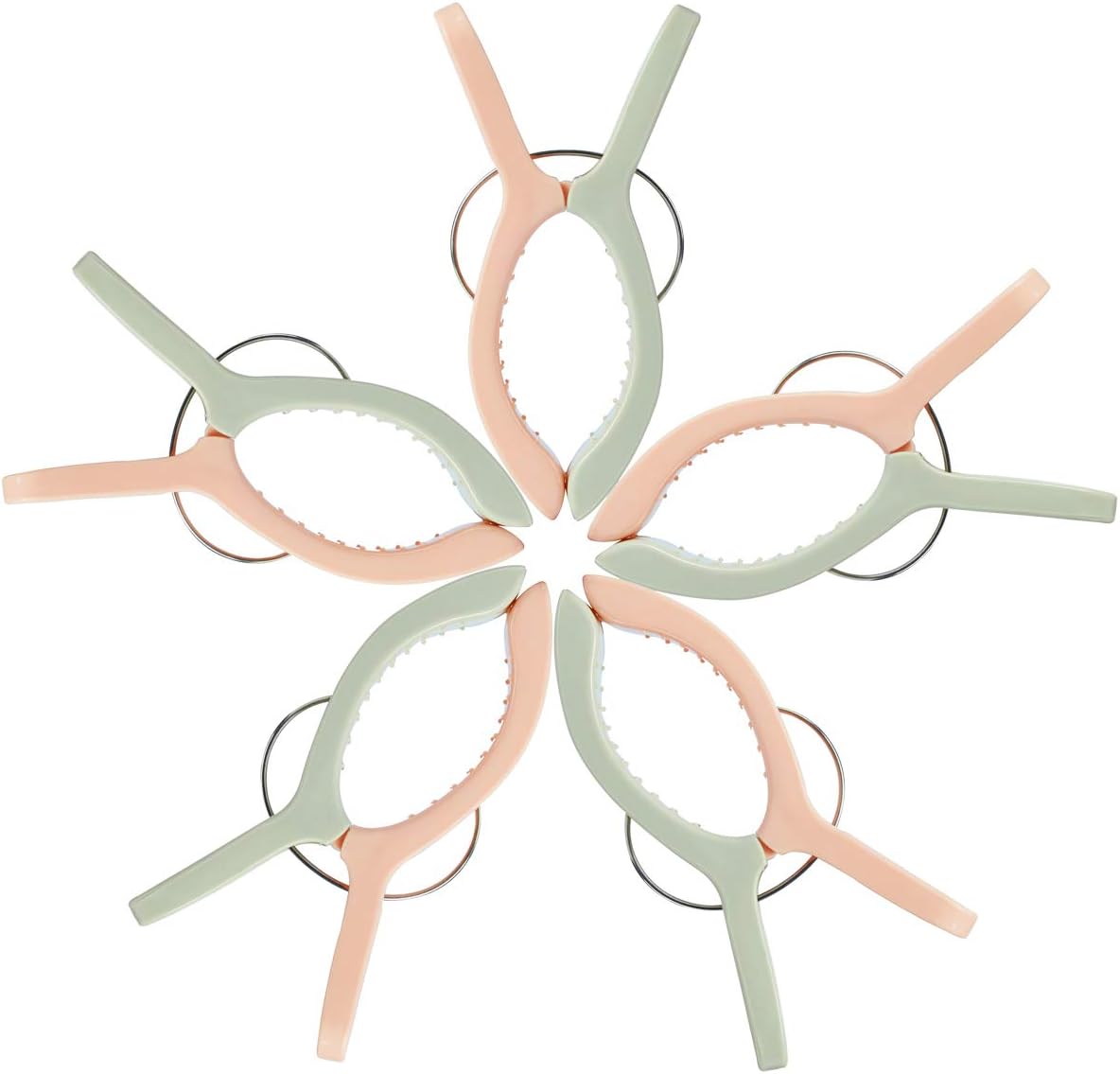 10 Pack Beach Towel Clips for Beach Chairs Jumbo Size Towel Clamps Lounge Pool Chairs on Cruise Chair Plastic Clothes Pegs Hanging Clip Clamps Large Items Cruise Vacation