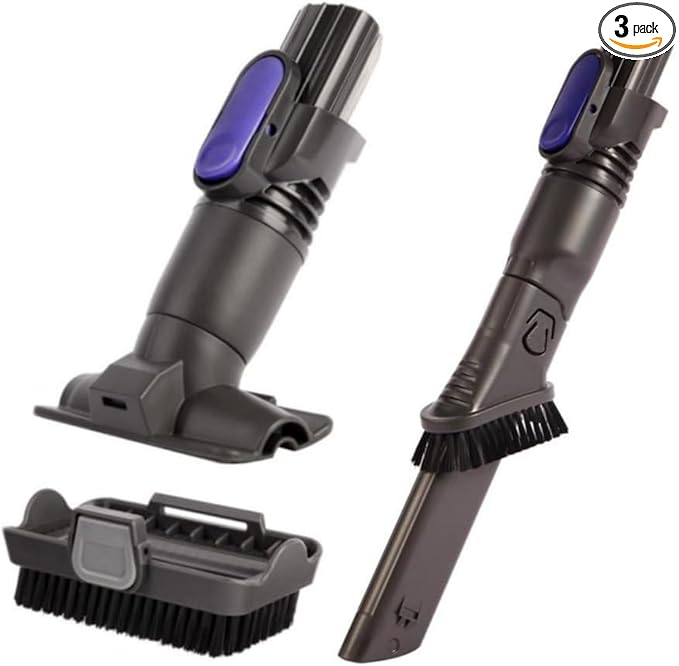 Upgraded Removable two-in-one Tool Brush for D-Shaped Vacuum Replacement Parts Compatible with Shark Pet Cordless Stick IX141 IZ462H IZ483H IZ363HT IZ361H IZ163H IZ362H Crevice Tool Brush Attachments