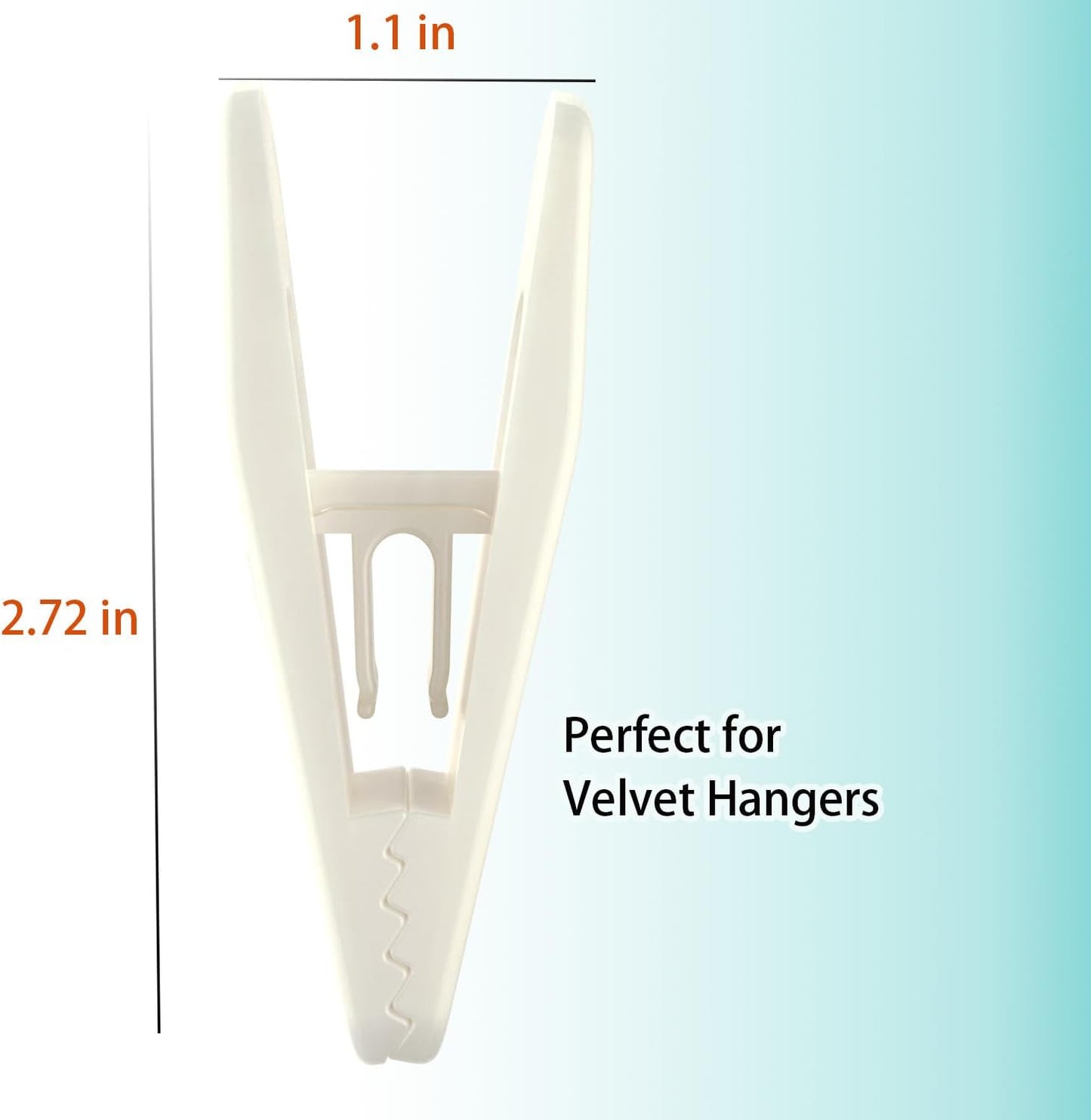 Hanger Clips Perfect for Velvet Hangers (Beige, 80 PCS), Strong Plastic Clips Pant Skirt Hanger Clips for Beige Flocking Felt Hangers