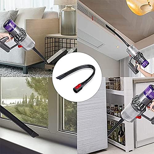Flexible Extension Crevice Tool Compatible with Dyson V11 V10 V8 V7 Vacuum Cleaner with Quick Release Attachment Universal Tool Adapter Converter