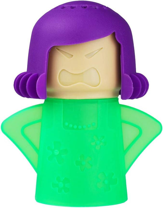 Asltw Angry Mama Microwave Oven Cleaner, Fast Action Steam Kitchen Gadget, Just Add Vinegar and Water (Green)