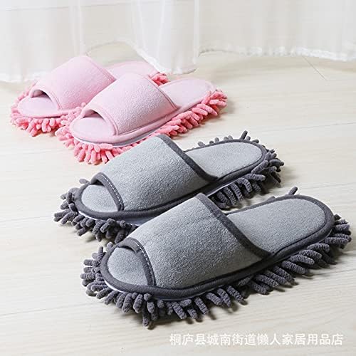 Women's Microfiber Floor Cleaning Mop Slippers with Terry Towel Fabric