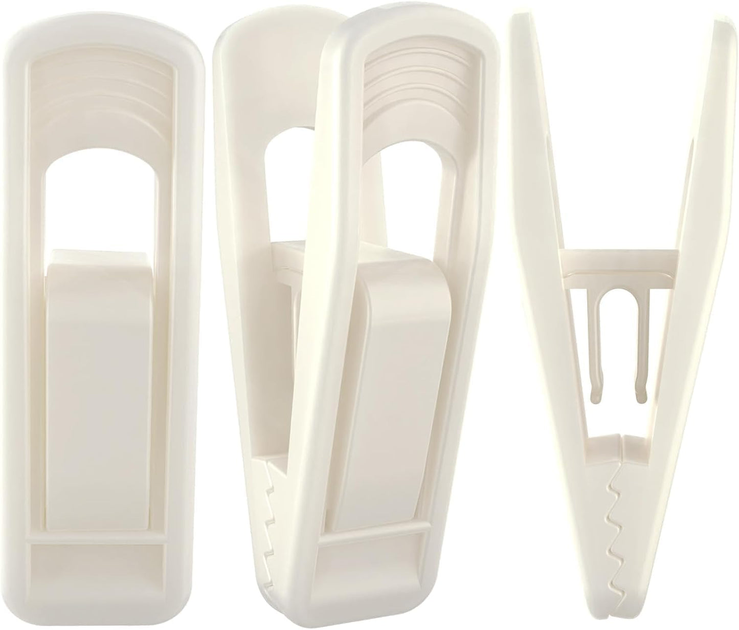 Hanger Clips Perfect for Velvet Hangers (Beige, 80 PCS), Strong Plastic Clips Pant Skirt Hanger Clips for Beige Flocking Felt Hangers