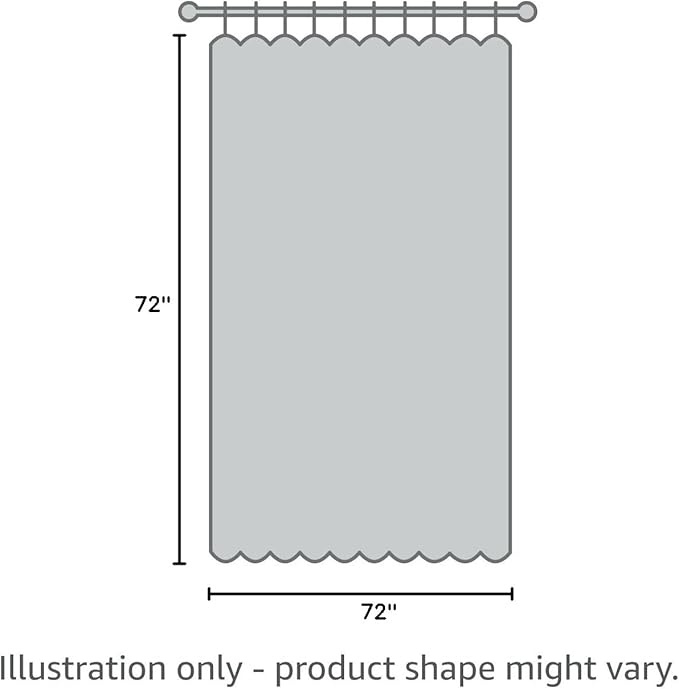 N&Y HOME Fabric Shower Curtain or Liner with Magnets - Brown Shower Curtain for Bathroom with Hotel Quality, Machine Washable - Brown, 72x72