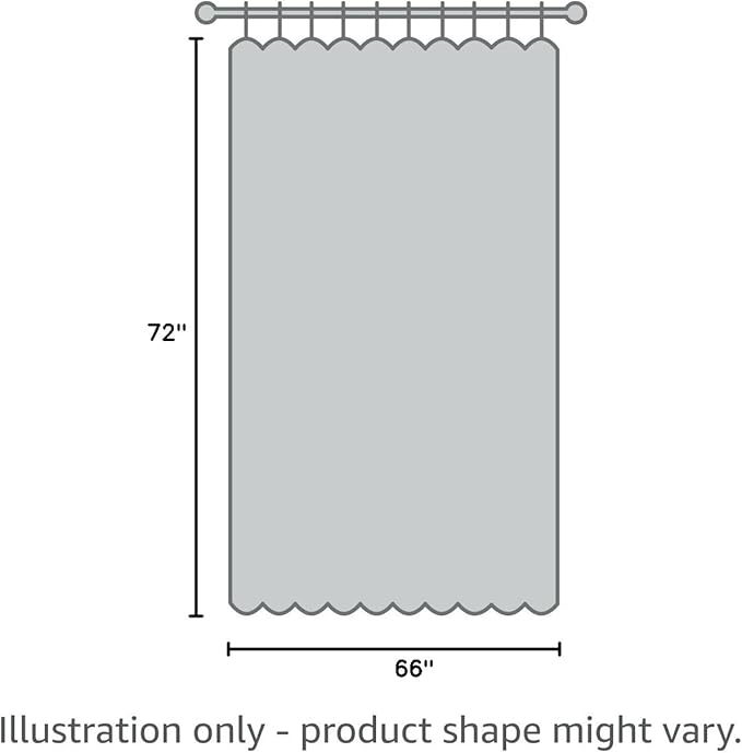 UFRIDAY Clear Short Shower Curtain Liner 72 x 66 inch,Peva Plastic Shower Liner with 5 Magnets and Hooks Shower Curtain for Bathroom or Bath Window