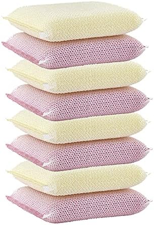 Superio Nylon Cleaning Pad, Dish Scrubbers, Multi Surface Scratch- Free Scour Sponge for Stainless Steel, Copper cookware, China, Dishes and plasticware (8)