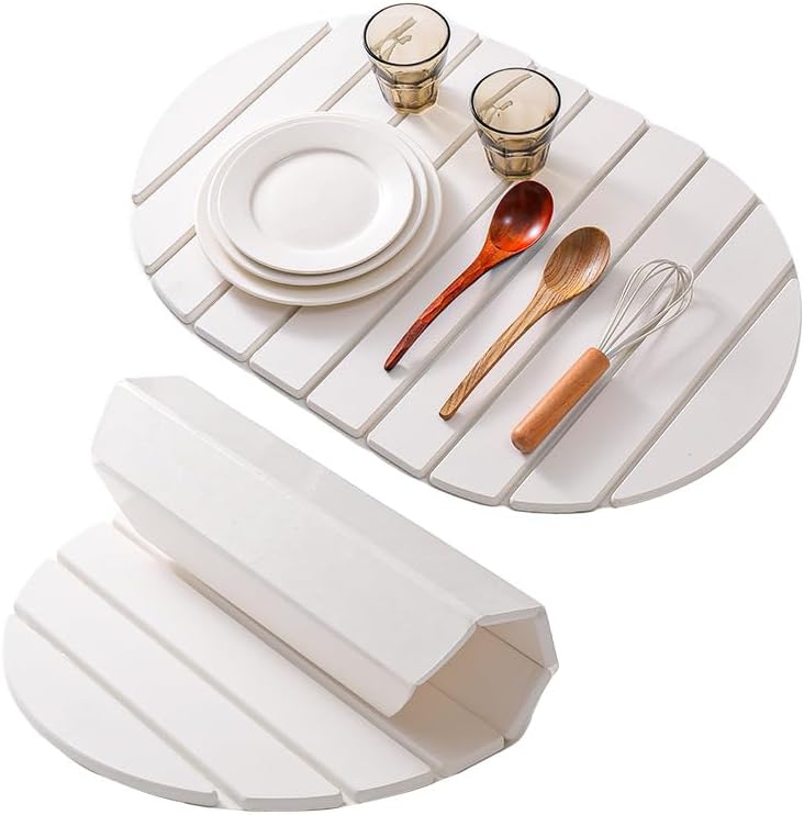 Dish Drying Mats Stone Drying Mat for Kitchen Counter Dish Drying for Kitchen Counter Quick Dry Stone Mat Kitchen Ellipse