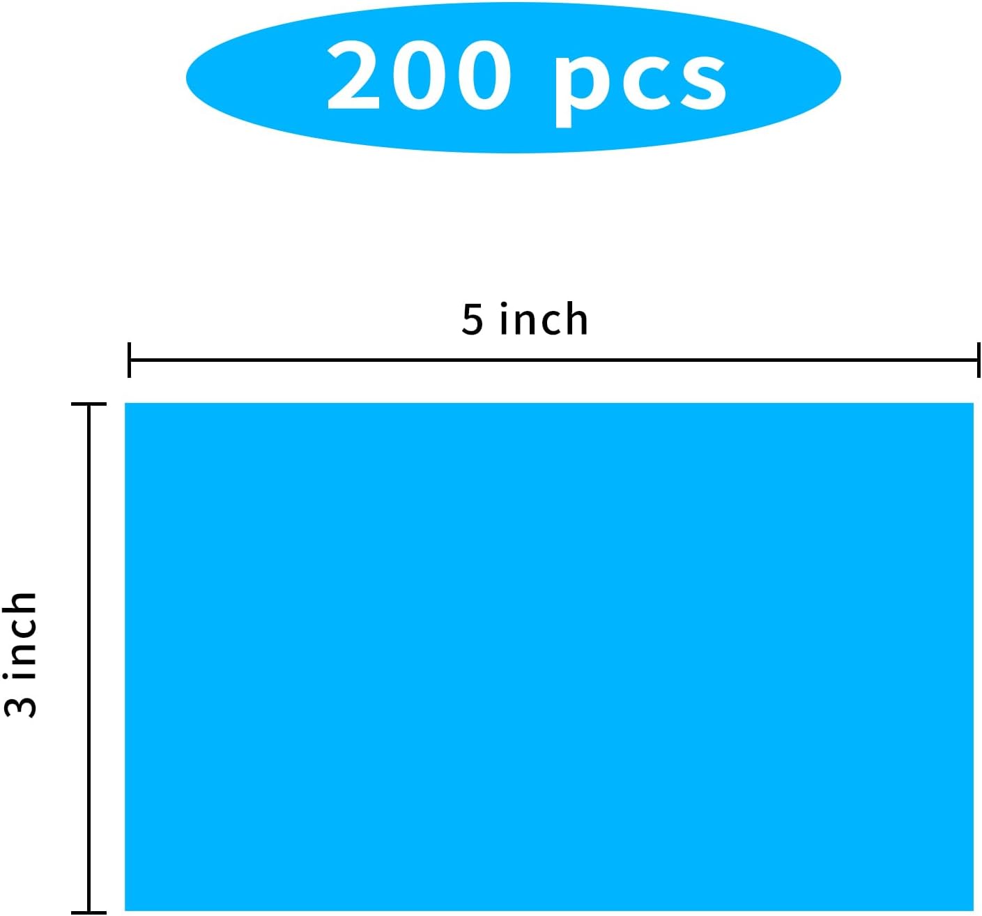 STARLIBOO 3"X5" Rectangle Colored Labels, Removable Moving Labels for Boxes, Permanent Warehouse Moving Stickers Square Label (250Labels, Blue)
