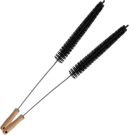2-Pack Dryer Exhaust Cleaner Kit Vent Trap Cleaner, Long Flexible Refrigerator Coil Brush and Vacuum Brush.