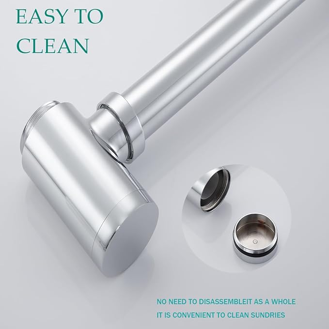 Brass Round Bottle P-Trap with Pop Up Drain Stopper,1 1/4 Adjustable Basin Sink Waste Drain Trap Kit without Overflow, Chrome P Trap