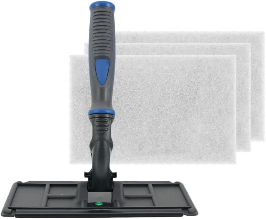 XERO Blue Techno Pad Window Cleaning Kit with White Scrub Pads