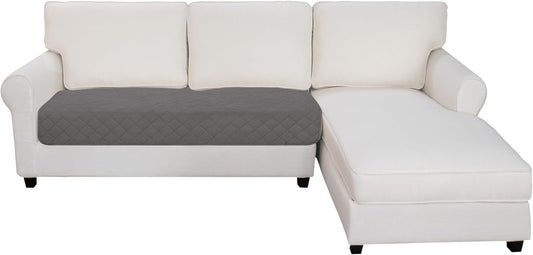 Easy-Going Sectional Couch Covers for Dogs L Shape Sofa Cover Reversible Sofa Slipcover Chaise Lounge Cover Furniture Protector Cover for Pets Dog Cat (30 x 50 inches, Gray/Light Gray)