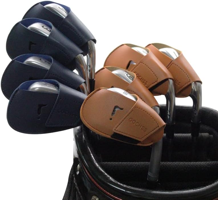 I Golf Iron Headcovers 10pcs PU Fit Both Right-Handed Clubs Golf Club Protector for Titleist Callaway Ping Taylormade Fit More Brands Golf Iron.