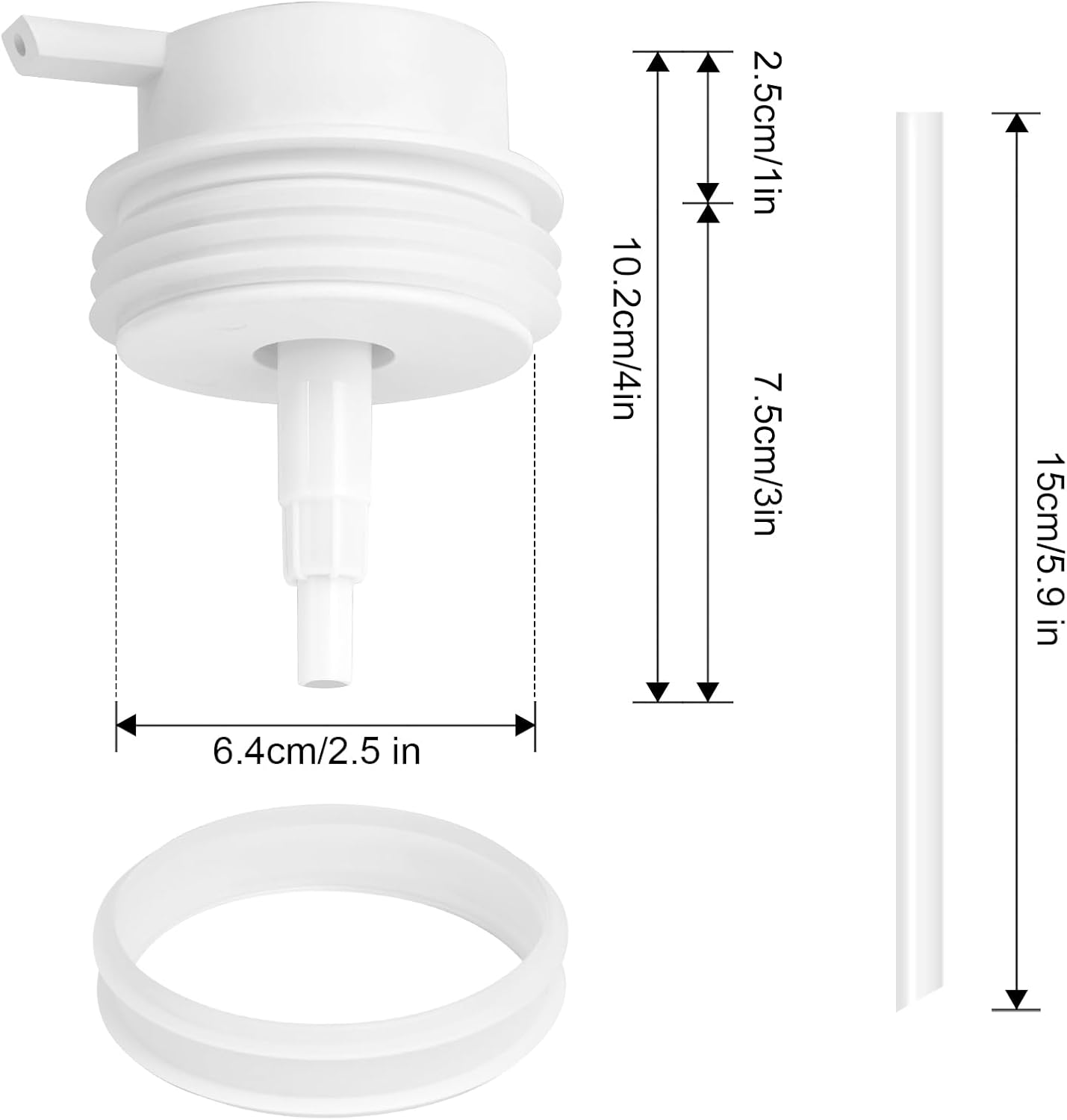 Liquid Soap Dispenser Pump 2pcsHead Replacement Spare Plastic Pump Bathroom Countertop