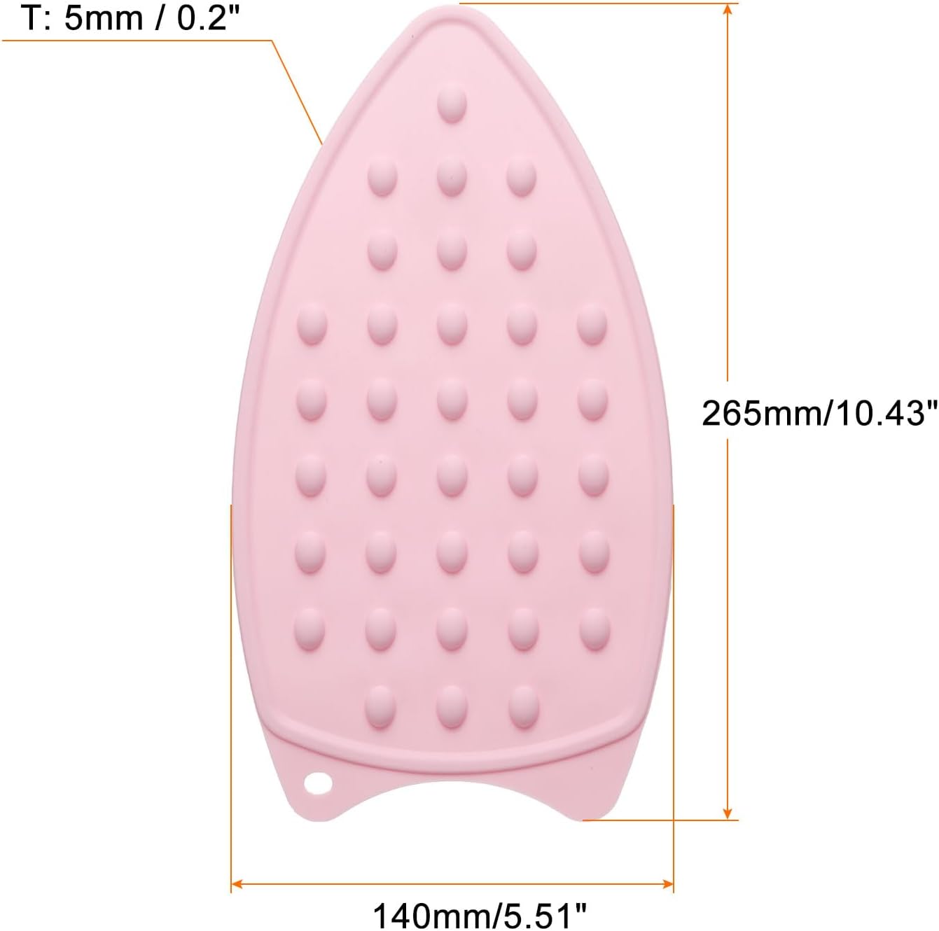 HARFINGTON 2pcs Silicone Iron Rest Pad, Multipurpose Iron Hot Resistant Mat Iron Rest Plate for Ironing Board Hot Heat Resistant Steam Compact Mat, Pale Pink