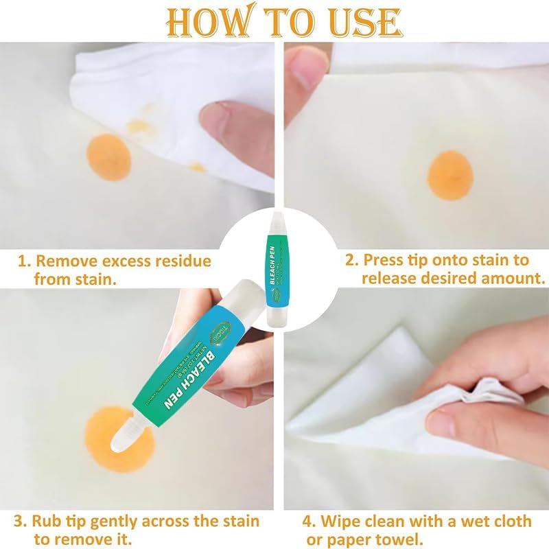 1PCS Tidoxi Bleach Pen,Bleach Pen for Clothing,Tidoxi Stain Remover Pen,Travel Size Toiletries,Travel Essentials,Travel Accessories,Lnstantly Remove Stains