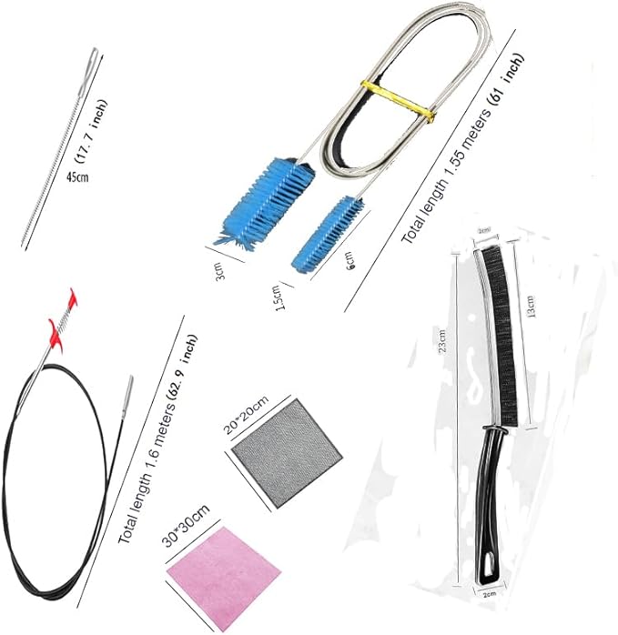 22pcs Crevice Cleaning Brushes Set,Drain Snake,Pipe Cleaners,Straw Brush,Drain Clog Remover,Toilet Bowl Cleaner,Long Bottle Brush,Sink Plunger