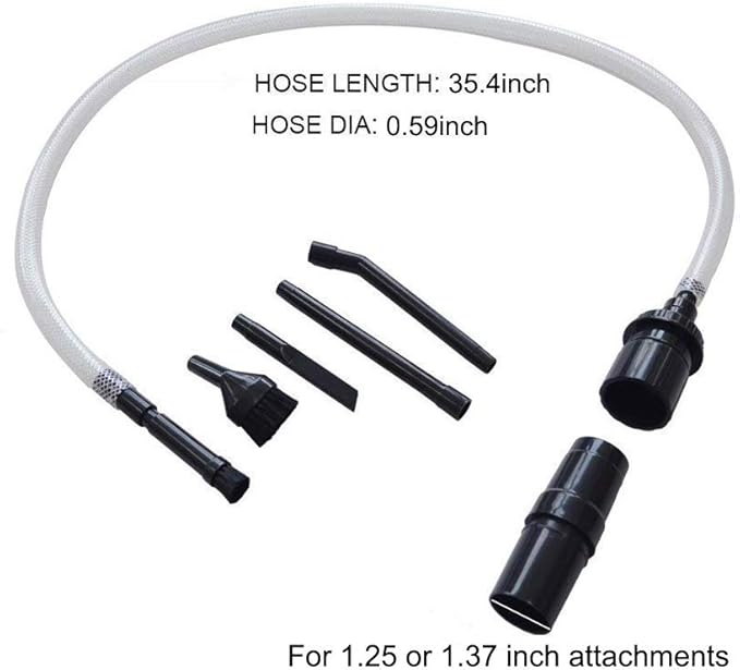 EZ SPARES 7PCS Micro Vacuum Attachment,7 Piece Universal Vacuum Cleaner Attachment, Mini Micro Kit Keyboard Crevice Cleaning Tool Brush Kit