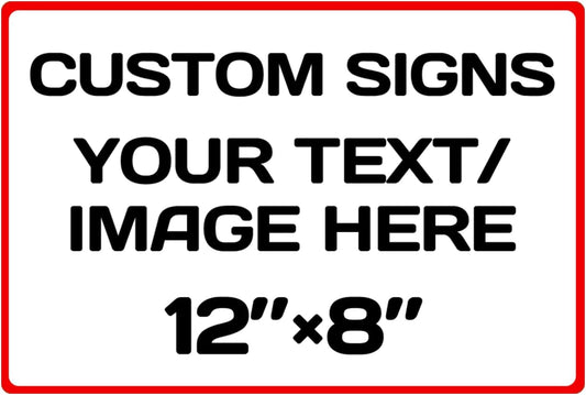Personalized Aluminum Weatherproof Metal Sign - Multiple Sizes, Custom Text & Picture, Hazard, Garden, Custom Door Sign