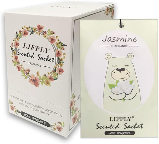 14 Packs Jasmine Scented Sachets Bag for Drawer and Closet Xmas Gift 15 Scents Optional