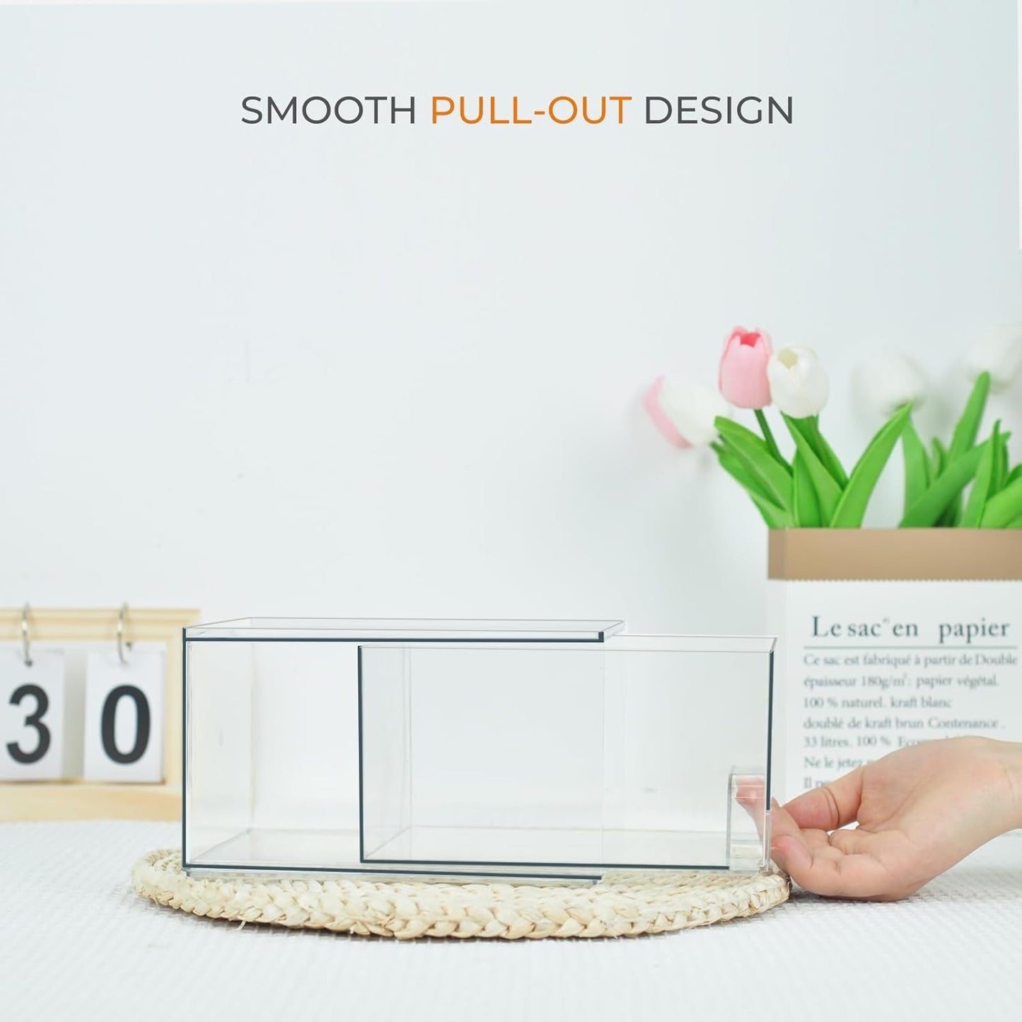 2 Pack Laundry Room Organization Storage Drawers with Labels, Clear Stackable Dryer Sheet Holder and Pod Containers, Detergent Dispenser for Laundry Room Organizing and Decor