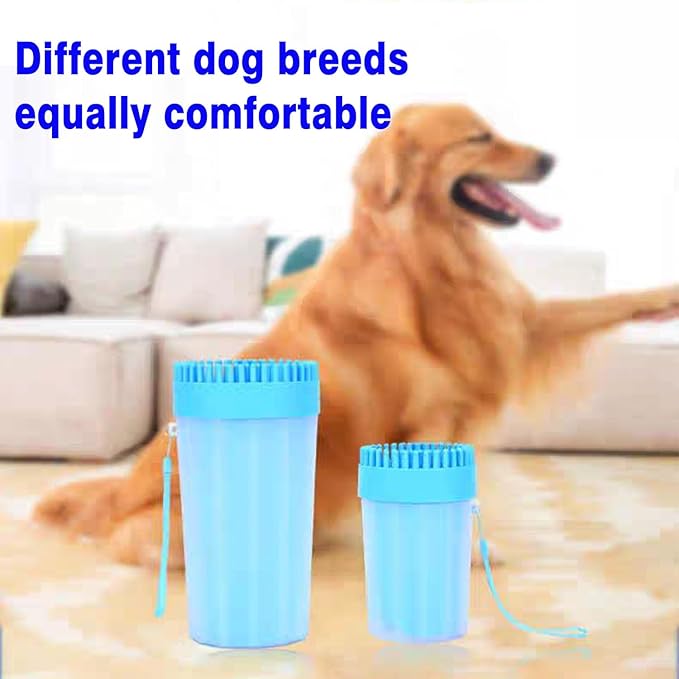 Dog Paw Cleaner, Foot Washer for Pets - Quickly Clean a Muddy Paw, Soft Silicone Bristles, Suitable for Small, Medium, Large Breed Dogs(with 1 Absorbent Towel)
