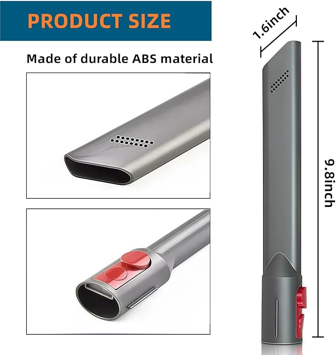 Crevice Tool for Dyson V7 V8 V10 V11 V12 V15 V15s Gen 5 Vacuum Cleaner Attachment Replacement