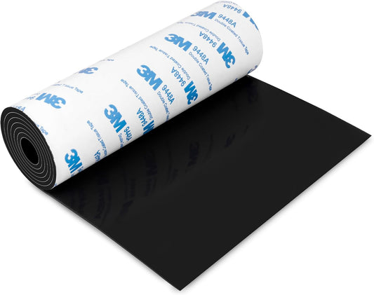 Silicone Furniture Pads, 5" x 120" Non Slip Furniture Pads Anti Skid Pads Non Slip Self Adhesive Cuttable Silicone Tape Strip Roll for Protecting Hardwood Floors Chair Wall Protector - Black