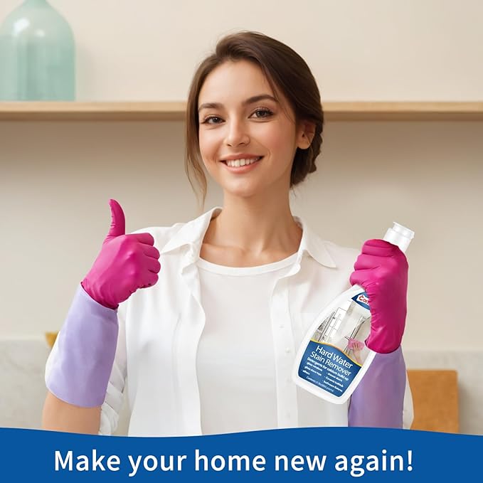 Hard Water Stain Remover, Shower Glass & Shower Door, Toilet Bowl Cleaner, for Calcium Build Up,Meet All Household Cleaner Needs 16 oz(600 grams)