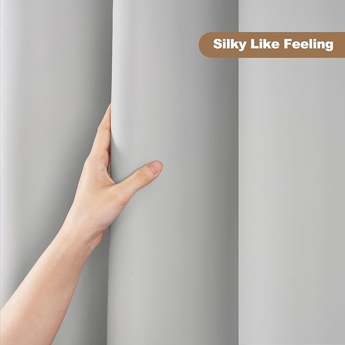 UFRIDAY Grey Stall Size Shower Curtain 36 x 72inch, Heavy Duty Premium PEVA Shower Curtain with 2 Weighted Magnets, Plastic Waterproof Grey Shower Curtains for Bathroom with 6 Hooks
