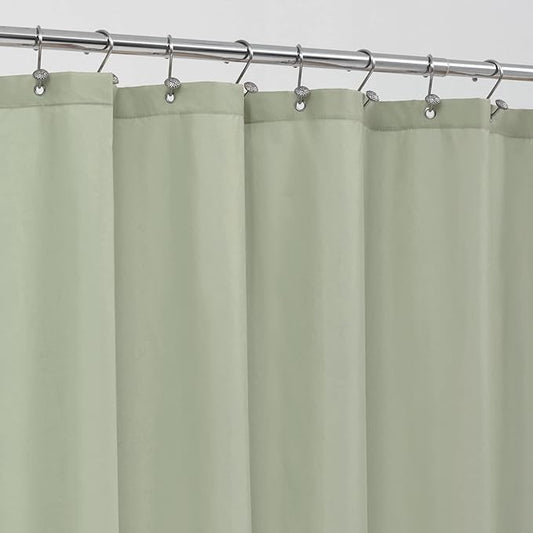 ALYVIA SPRING Stall Fabric Shower Curtain Liner Waterproof - Soft & Lightweight Small Shower Curtain with Magnets for Narrow Stall Size, Machine Washable - 36x72, Desert Sage