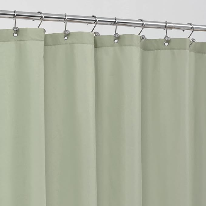 ALYVIA SPRING Extra Long Fabric Shower Curtain Liner Waterproof - 72" x 84", Soft & Lightweight XL Shower Curtain with 3 Magnets, Machine Washable - 72x84, Desert Sage