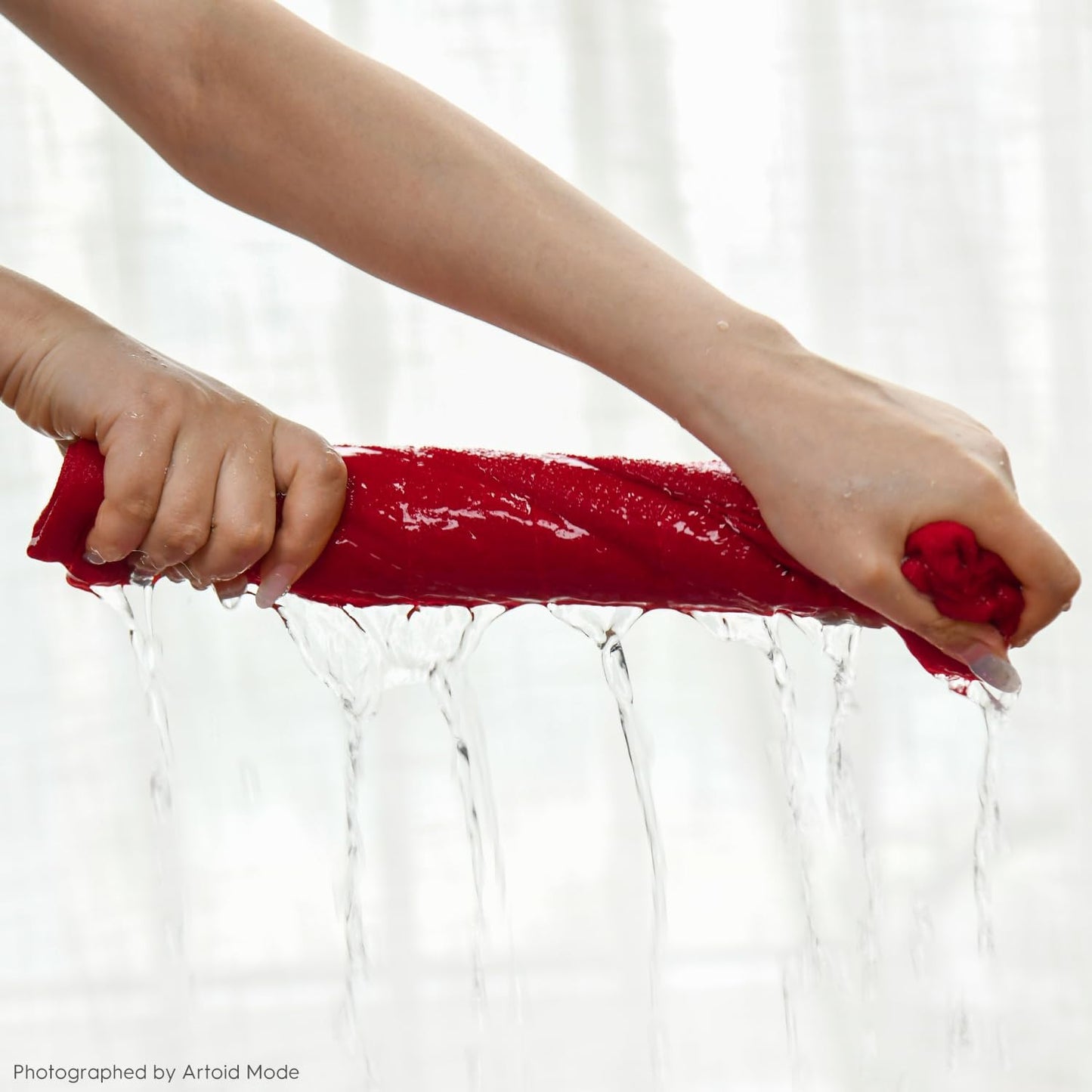 Artoid Mode Checkered Designed Cotton Red Terry Kitchen Dish Cloths, 12x12 Inch Soft Absorbent Quick Drying Cleaning Kitchen Rags Set of 6