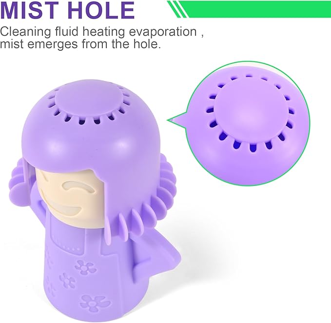 Microwave Cleaner, Angry Mama Microwave Steam Cleaner Upgrade, With Vinegar and Water That Cleans in Minutes, Kitchen Gadget Effective Cleaning, Elegant Smile Mama Cleaner